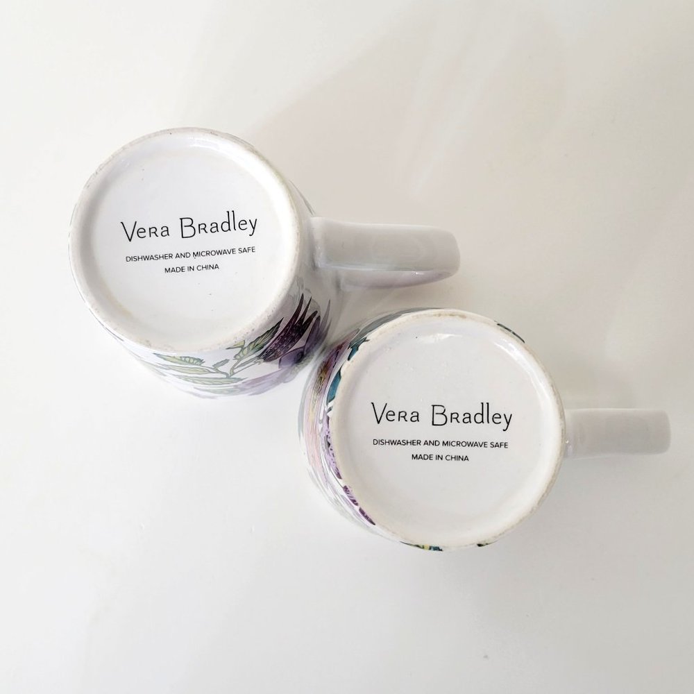 Vera Bradley Floral Mugs Set of Two - Picture 6 of 6